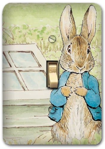 Peter Rabbit Metal Light Switch Plate Cover Benjamin Nursery Home Decor 621