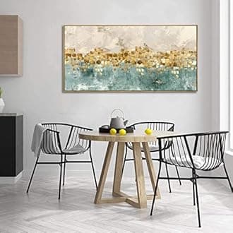 Abstract Wall Art Canvas Paintings Blue Yellow Fantasy Modern Large Framed Artwork Decor for Living Room Bedroom Office Painting Home Decor 30"x60"