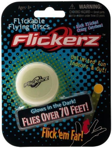 Flickerz Flying Disc, Glow in The Dark/Silver by Flickerz