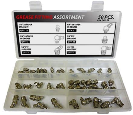 Stainless Steel Grease Fitting Kit - 50 Piece Assortment