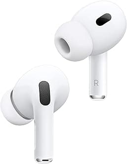 AirPods Pro 2 Wireless Earbuds, Bluetooth Headphones, Active Noise Cancellation, Hearing Aid Feature, Transparency, Personalised Spatial Audio, High Fidelity Sound, H2 Chip, USB C Charging