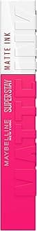 Maybelline Lipstick, Superstay Velvety Matte Ink Liquid Lipstick, Up to 16H Non Transferable, Vibrant Longlasting Finish, Non Drying, Shade: Romantic, 5ml