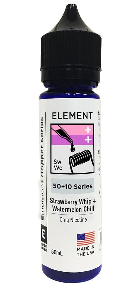 Element E-Liquid Mix Series Strawberry Whip Plus Watermelon Chill Emulsions Dripper, 50 ml