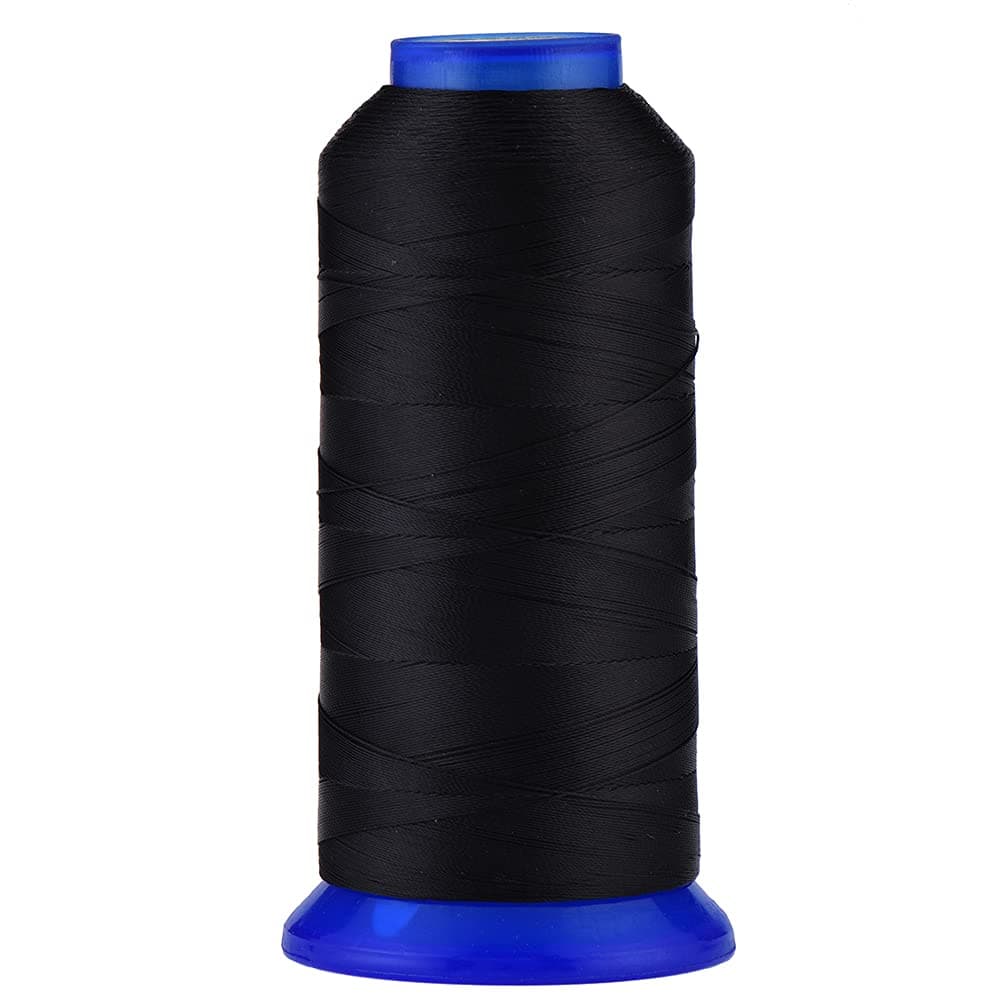 Selric [1500Yards / 36 Colors Available] UV Resistant High Strength Polyester Thread #69 T70 Size 210D/3 for Upholstery, Outdoor Market, Drapery, Beading, Purses, Leather (Black)