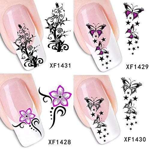 LKE 48 Design 3D DesignNail Art Sticker Tip Decal Manicure/Water Nail Art Decal/Tattoo/Sticker (30 Sheets)