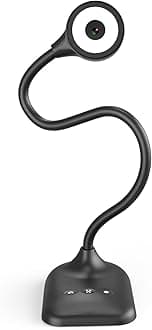 Document Camera for Teachers, Webcam and Overhead Camera for Classroom with Mic, LED Lights, Image Invert, Fold for Mac OS, Windows, Zoom, OBS Work with Distance Learning/Teaching, Live Demo