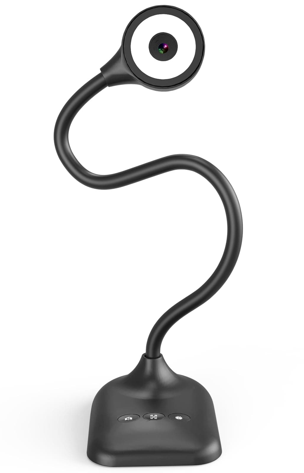 Visualiser, USB Document Camera for Teaching, PC Camera for Classroom with Auto Focus, MIC, LED Light, Image Invert, Fold, for Mac OS, Windows, Chromebook, for Distance Learning, Online Art