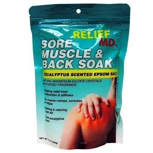 Sore Muscle & Back Soak Eucalyptus Scented Epsom Salt - 16 Oz. 12 PACK