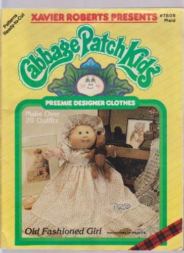 Cabbage Patch Kids Preemie Designer Doll Clothes ; Over 20 Outfits Sewing Patterns #7809 Plaid