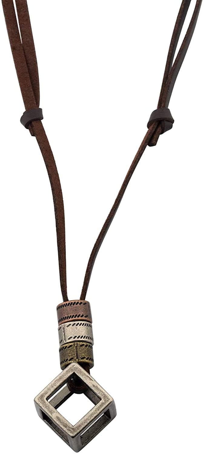 Eyeglass Holder Necklace O Ring Adjustable Leather Strap Necklace