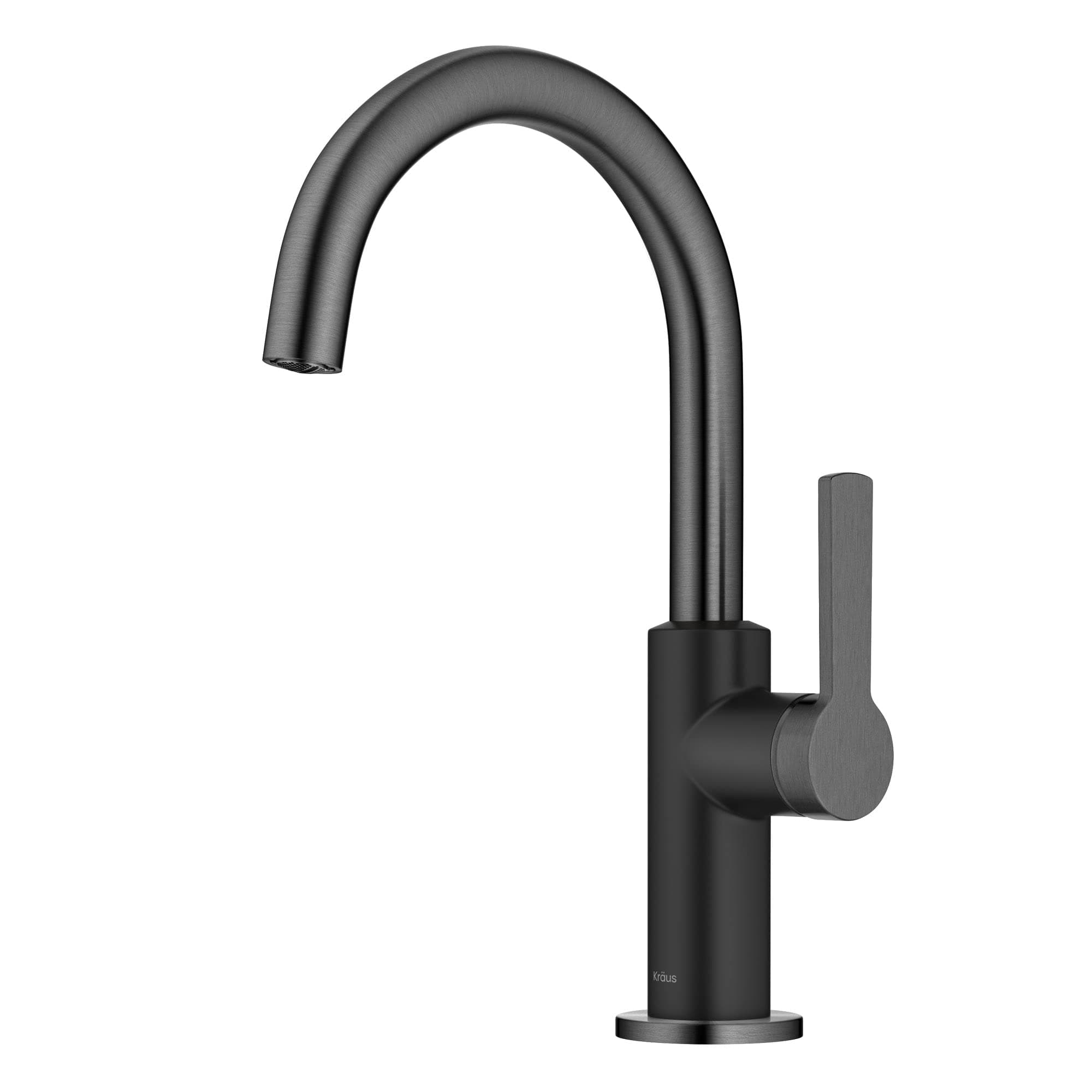 Oletto Single Handle Kitchen Bar Faucet in Matte Black/Spot Free Black Stainless, KPF-2822MBSFSB