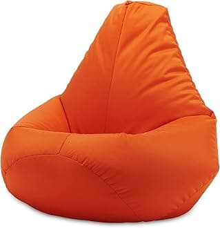 Beautiful Beanbags - Adult Highback Beanbag Chair - Large Water-Resistant for Indoor and Outdoor Use - Lounge or Gaming Chair - Manufactured in UK (Orange)