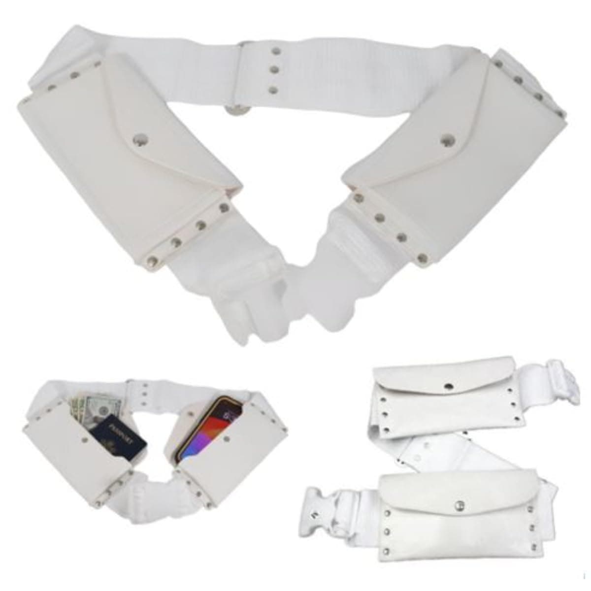 Mart9® Premium Ihram Belt for Men - Adjustable Waist Strap Unstitched Comfortable for Hajj & Umrah Pilgrimage Attire White Belt According to Sunnah Perfect for Ihram & Ehram Waterproof