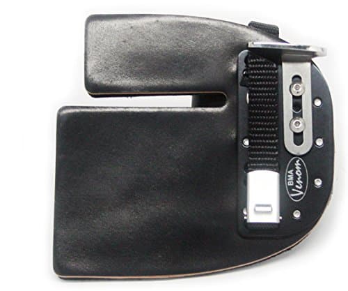 Black Mamba Archery Venom Original Finger Tab - Cordovan with Venom Finger Spacer