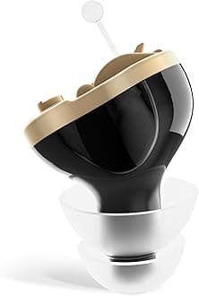 Premium Compact In-Ear Digital Sound Enhancer - Near-Invisible Noise-Reducing Audio Amplification Device for Clear Sound in Any Environment - Left Ear (Black)