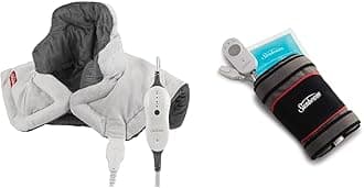 Heating Pad for Neck and Shoulder Pain Relief with Auto Shut Off and Moist Heating Option & Heating Pad Wrap for Joint Pain Relief with Frozen Pack