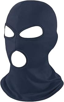 3 Hole Black Balaclava Ski Mask, Thin Full Face Mask for Men Women Motorcycle Bike Hunting Cycling Cap Ski