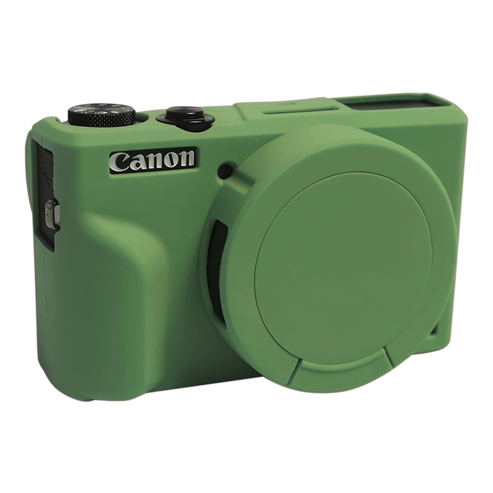 Easy Hood Case for Canon Powershot G7 X Mark III Digital Camera, Soft Silicone Protective Cover with Removable Lens Cover for Canon Powershot G7X Mark III DSLR Camera (Green)