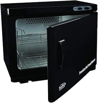 ForPro Professional Collection Premium Hot Towel Warmer, 23L Extra Large Capacity, Two Stainless Steel Racks, Black