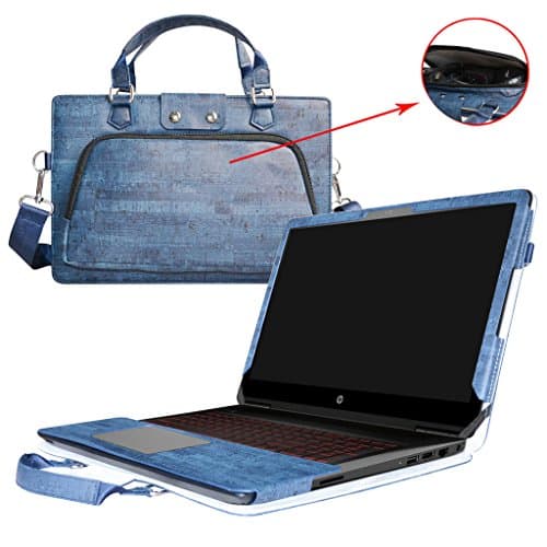 OMEN 17 Case,2 in 1 Accurately Designed Protective PU Leather Cover + Portable Carrying Bag for 17.3" HP OMEN 17 17-w000 Series Gaming Laptop(Not fit OMEN 17 17-an000),Purple