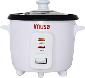 IMUSA 1.5cup Electric Ceramic Rice Cooker, White