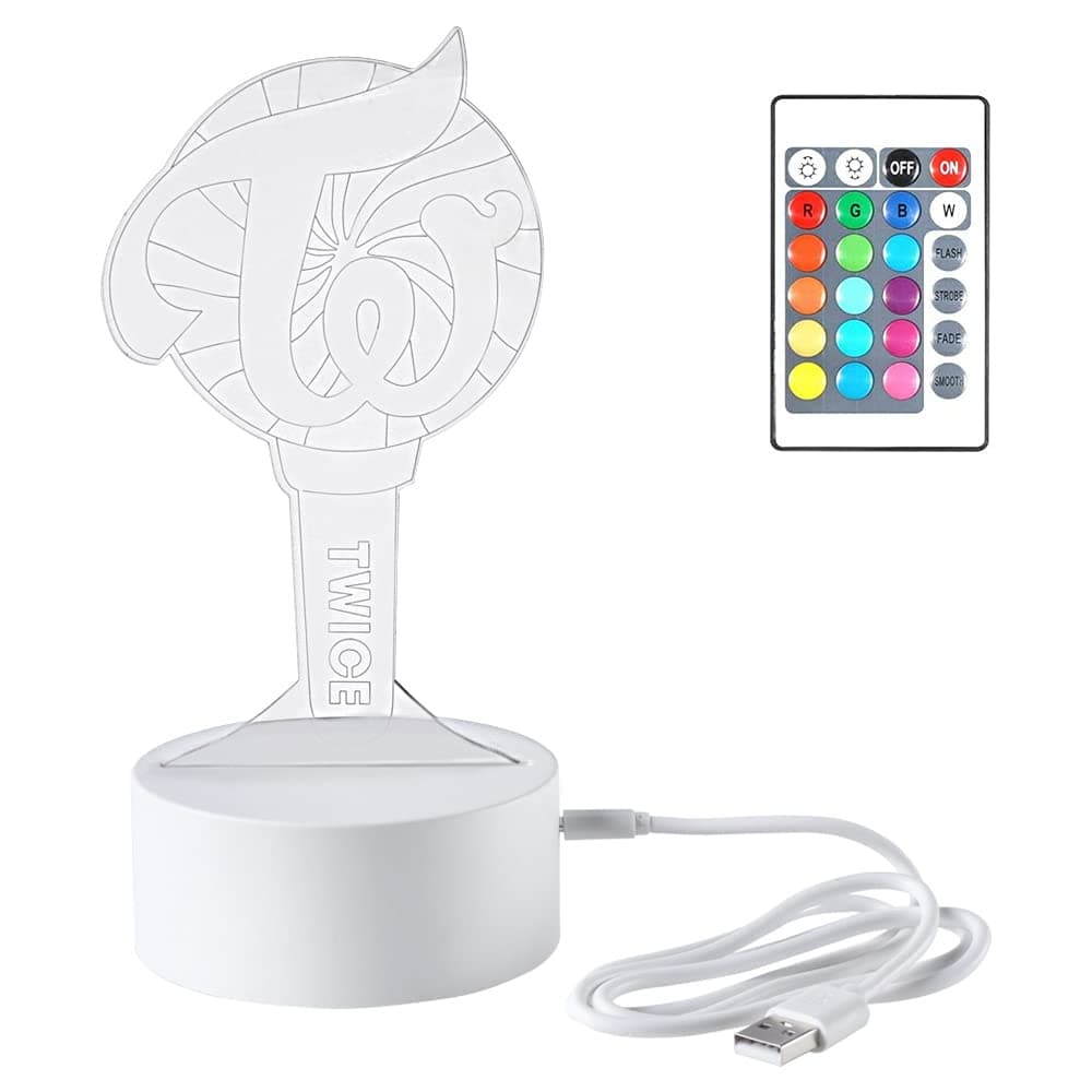 YX&ST Twice 16 Colors LED Night Light with Remote Control USB Acrylic Home Room Decoration