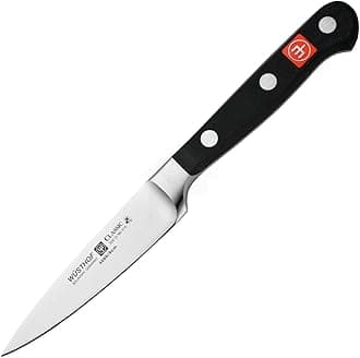 Wusthof Classic Paring Knife 8.9 cm, Black, Blade Length: 8.9 cm/3.5 inch, High Carbon Stain-Free Steel, Weight: 60g, C990