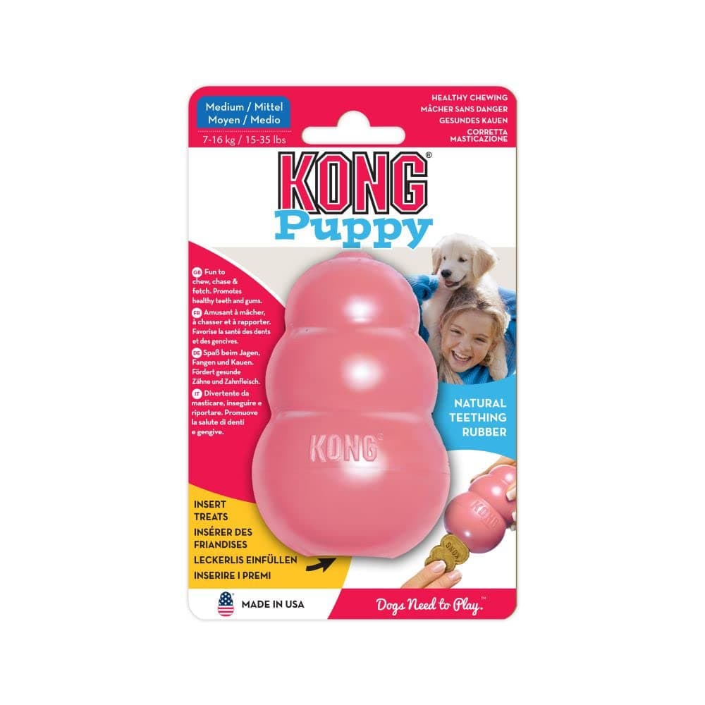 292052 Medium Puppy Teething Toy, Pink/Blue