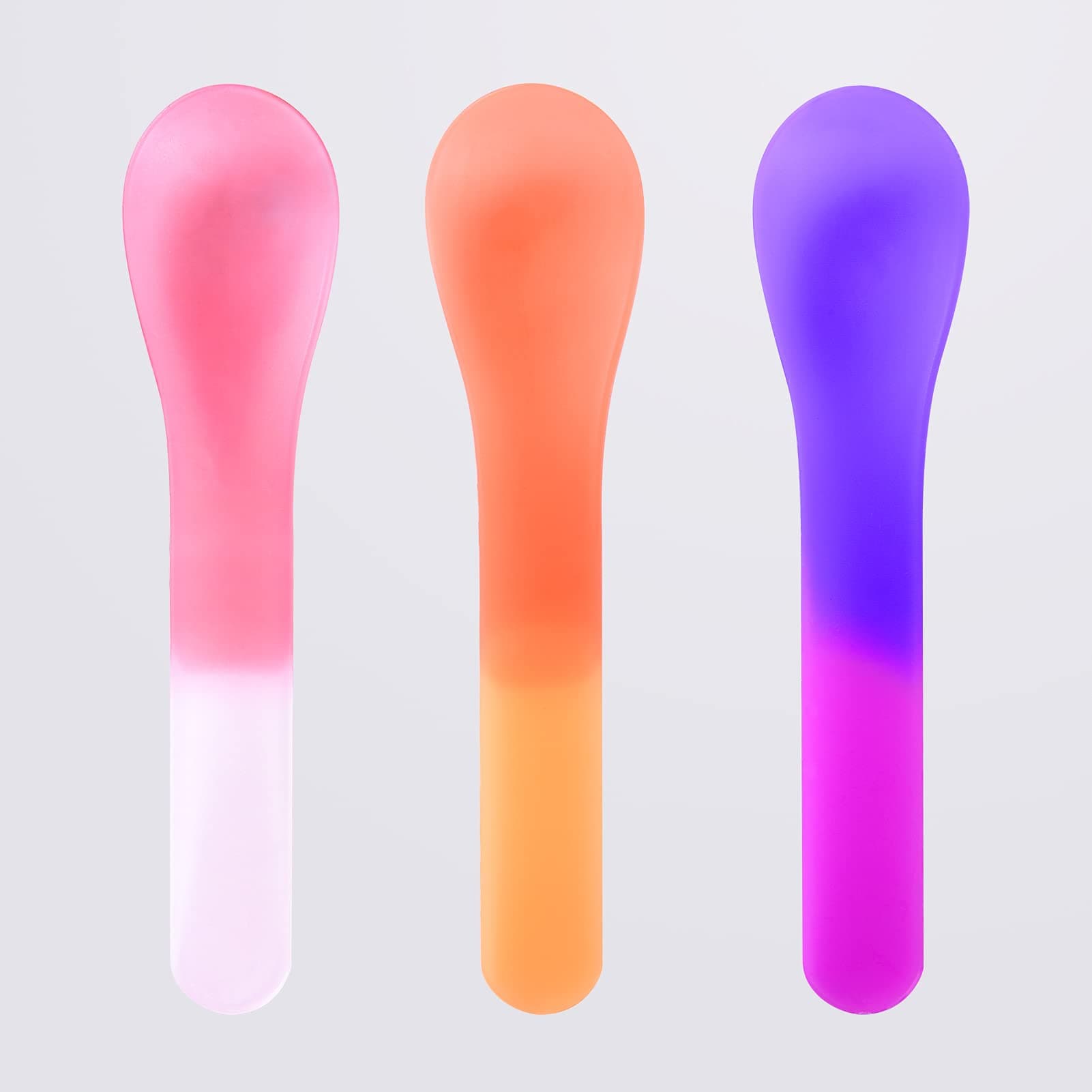 30 Pack Color Changing Ice Cream Spoons, 5.15 Inch Break-Resistant Plastic Spoons, Individually Wrapped - Eye-catching Color-Emergence Effect for Dessert Utensils, BPA Free