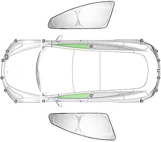 Car Window Shades for Toyota Fortuner 2006-2016,Privacy Sun Shade Set for Front Windshield Side and Rear Windows,Keep Your Car Cooler,Front 2PCS