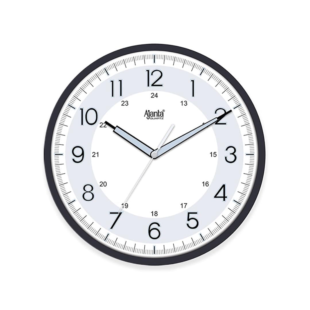 Ajanta Wall Clock Sweep Movement Wall Clock (32x4x32 cm) (Black)