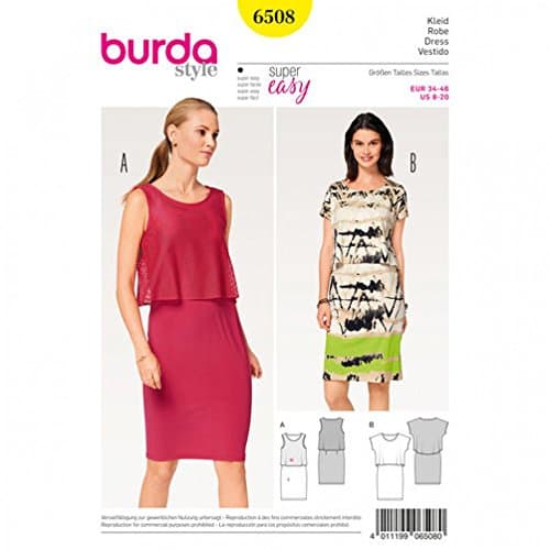 Burda Ladies Easy Sewing Pattern 6508 Dress & Top