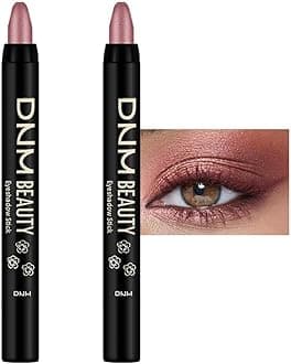 2Pcs Cream Eyeshadow Sticks Set for Eyes Waterproof, Rose Shimmer Matte Eye shadow Stick Pencil Pen Bulk sombras en crema para ojos 27+27
