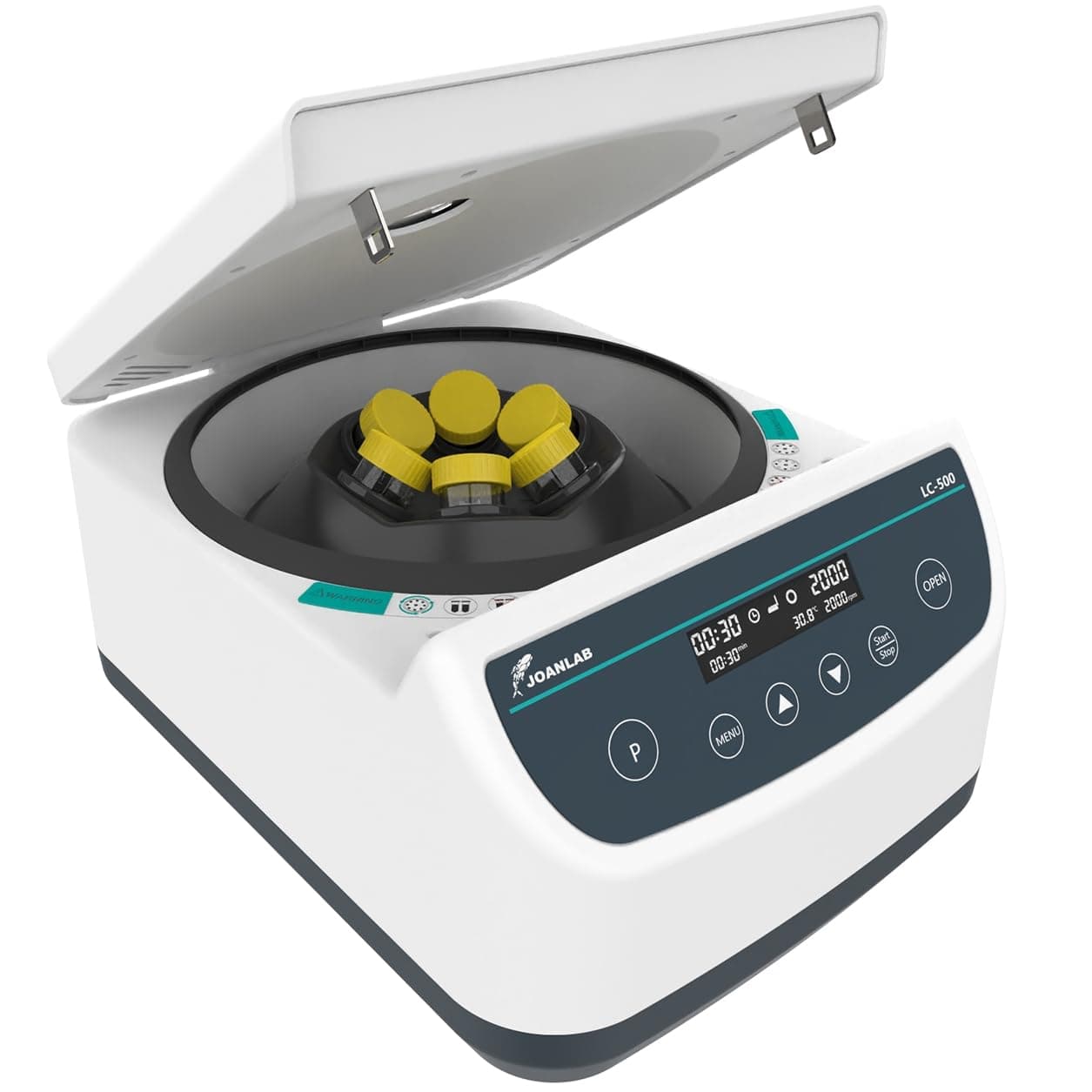 Centrifuge Machine 2ml/5ml/10ml/15ml/50ml x 6,Low Speed 500-4000rpm,2146xg RCF Lab Benchtop Centrifuges w/Time