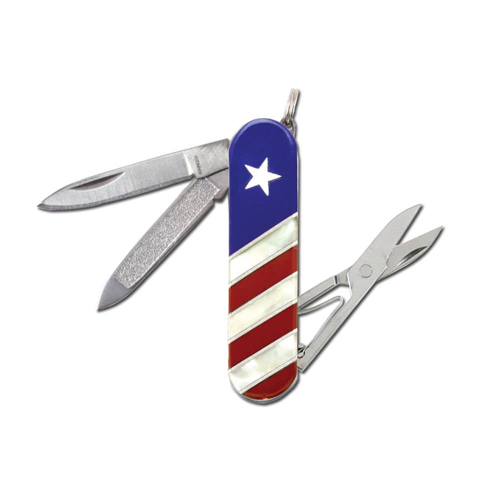 Santa Fe Stoneworks Patriotic Scissors Pocket Knife