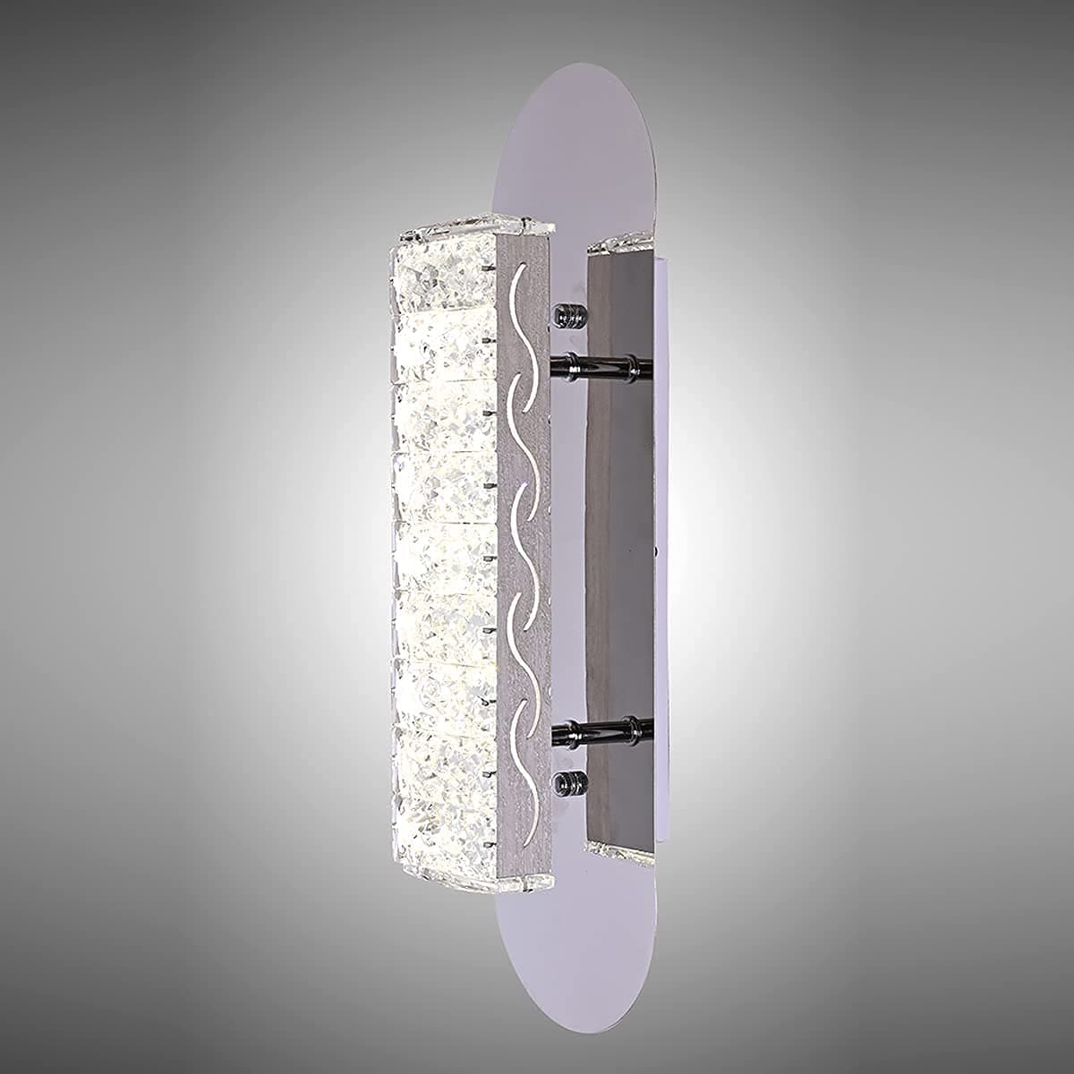 Wall Lights Crystal LED Modern Fashion Unique Rectangle Silver Indoor Wall Lamp for Living Room Bedroom Kitchen Hallway Staircase Warm Light Neutral Light Cool White Light 10W