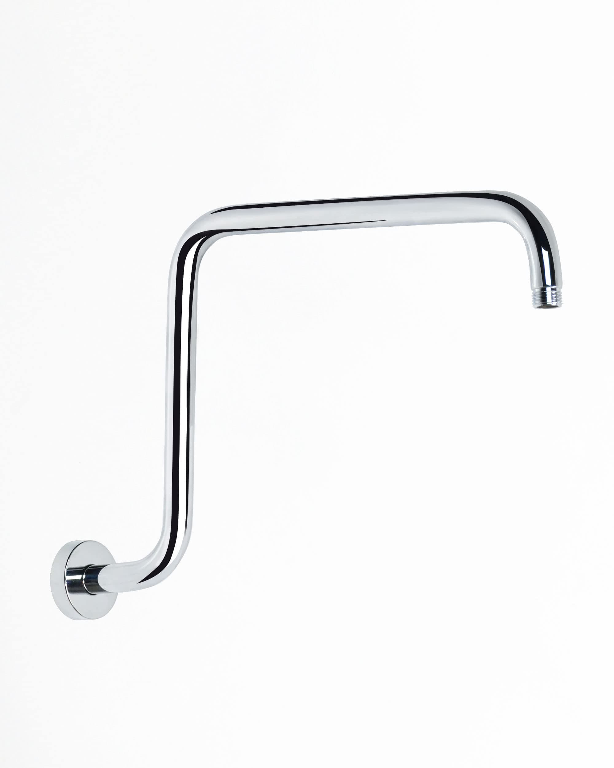 Shaped Shower Arm with Flange,High Rise Shower Head Extension Arm Chrome,PU9D02
