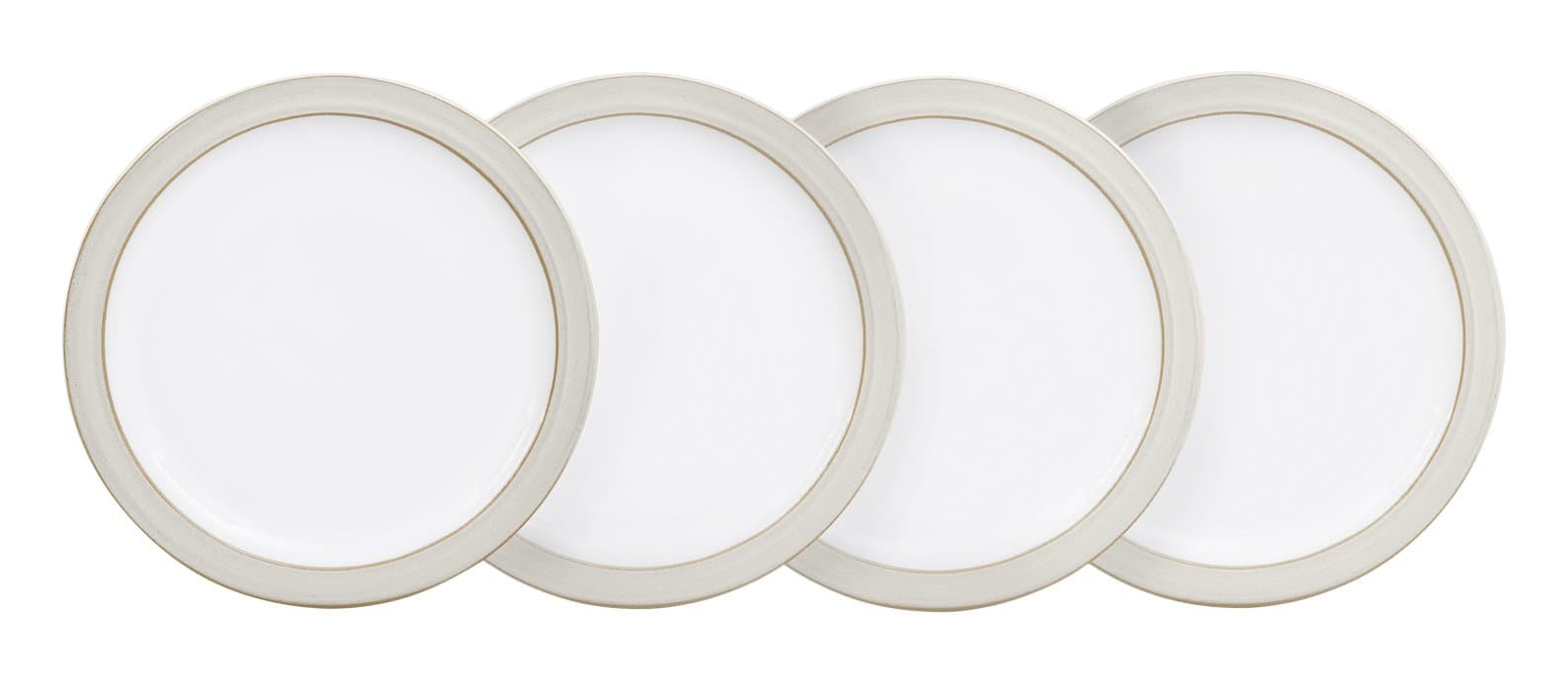 Denby 375041103 Natural Canvas Plate Set, Cream, Small, Set of 4