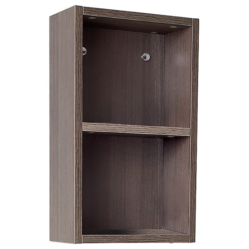 Fresca Bath Bathroom Linen Side Cabinet with 2 Open Storage Area, Gray Oak