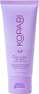 Kopari KP Body Bumps Be Gone Exfoliating Body Scrub with 10% AHA, to Smooth Skin, Reduce Bumps, Decongest Pores, Clarifying, Gently Exfoliate & Wash | 2 oz