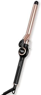 Curling Iron 3/4 Inch, Long Barrel Curling Wand for Long Hair, Ceramic Tourmaline Hair Curling Iron for Small Curls, Double Voltage(100-240V)