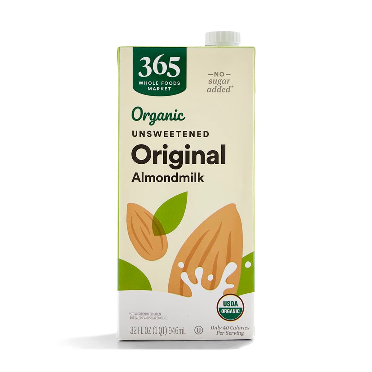 365 by Whole Foods Market, Organic Unsweetened Almond Milk, 32 Fl Oz