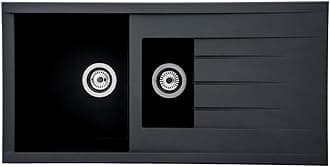 Sink, 60% composite material of minerals and glass fibres, 40% synthetic resin, Black, 100 x 50 cm