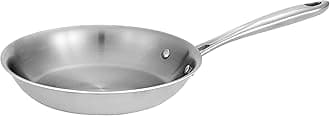 Boston Tri-Ply Clad Stainless Steel 8-Inch Small Frying Pan, Induction-Ready Skillet, Dishwasher-Safe, NSF-Certified, Made in Brazil
