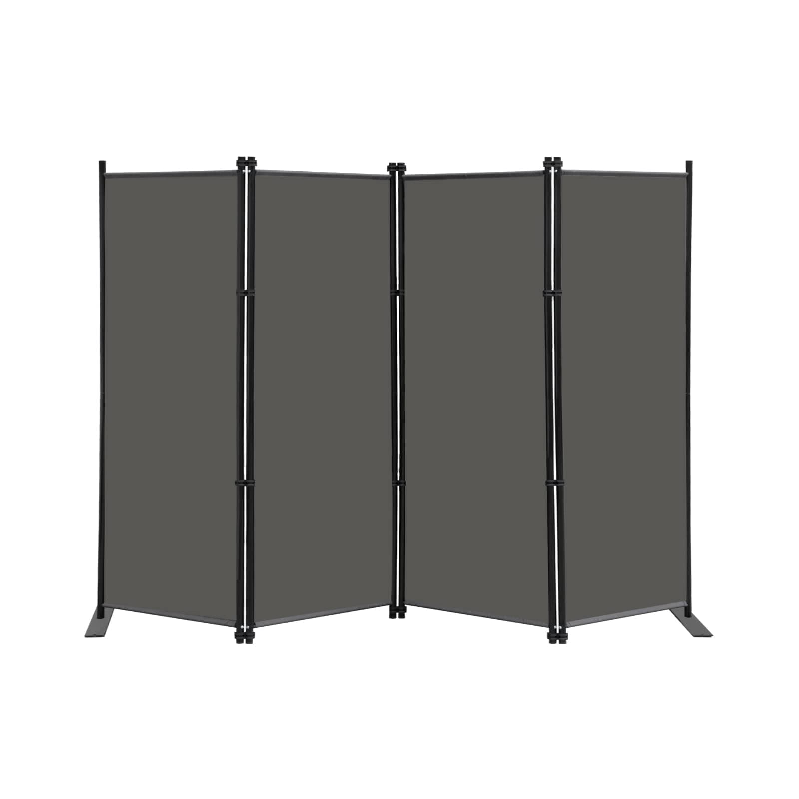 MAYOLIAH 4 Panel Room Divider Screen 6Ft Tall Foldable Privacy Dividers Indoor Wall Partition Room Separator Grey