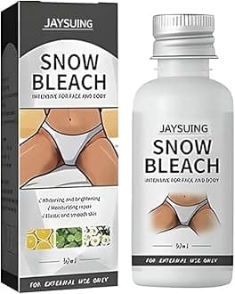 Earthly® Bikini Line Whitening Snow Bleach Cream 30ml – Instant Brightening for Face & Body | Dark Spot Remover for Underarms, Intimate Areas, Elbows & Knees | Skin Lightening Cream