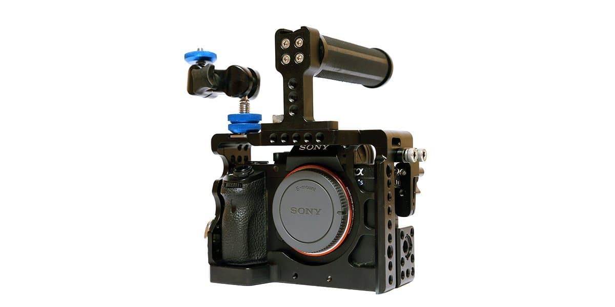 Cage Kit Compatible with Sony Alpha A7II/A7RII/A7SII Camera with Cage, Top Handle, HDMI Lock,Arri Rosette and Double End Ball Head with Cold Shoe and Thumb Screw(CG-A7II-KIT)