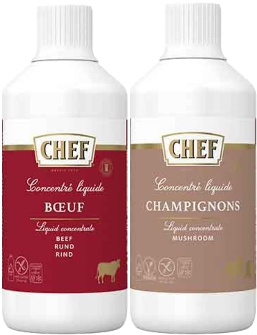 CHEF Bundle - Liquid Concentrate BEEF and MUSHROOM - (Pack of 2)
