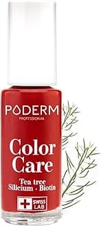 PODERMnail Polish – Enriched with Tea Tree – Improves nail appearance – Ingredients Natural/Vegan - foot/hand - Swiss Made (Red allure)