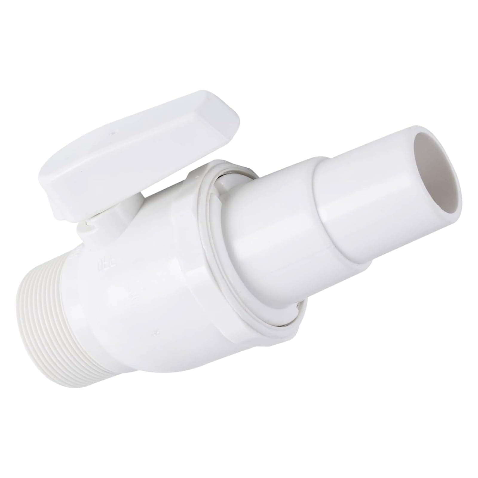 TonGass 1.5" MIP x 1.5" - 1.25" 2-Way Econoline Ball Valve Compatible with Hayward Pool Filter PN. SP0729 - ABS Plastic Non-Corrosive Valve - Max. 50 psi Pressure Rating